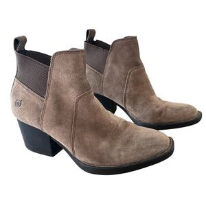 Born Gray Suede Ankle Boots